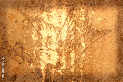 Wallpaper Mural Grunge Background With Bird Torontodigital.ca