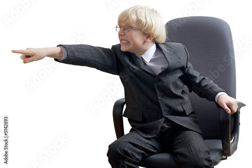 Angry boy transported with rage