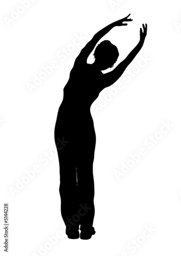 vector girl exercise in health club