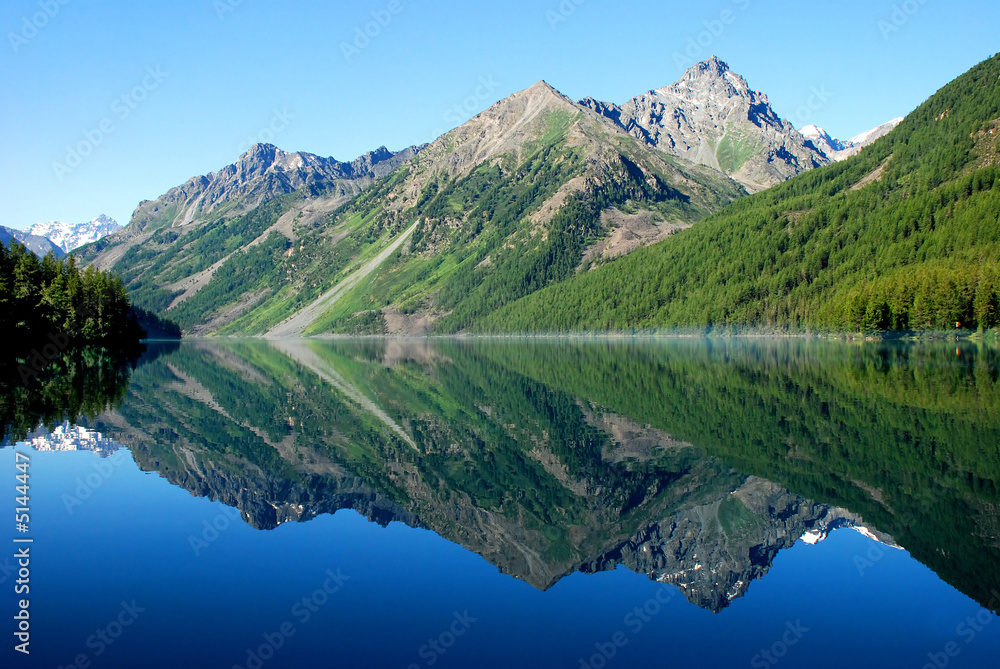 Mountain lake Kucherlinskoe, Altai, Russia