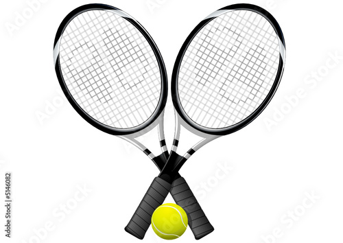 Raquettes de tennis croisées