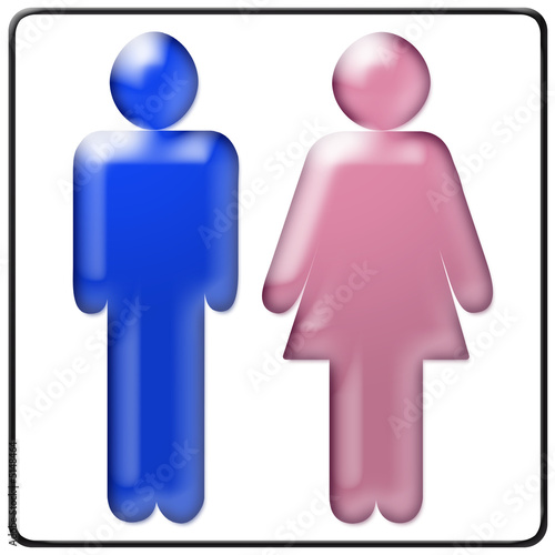 toilettes hommes et femmes couleurs