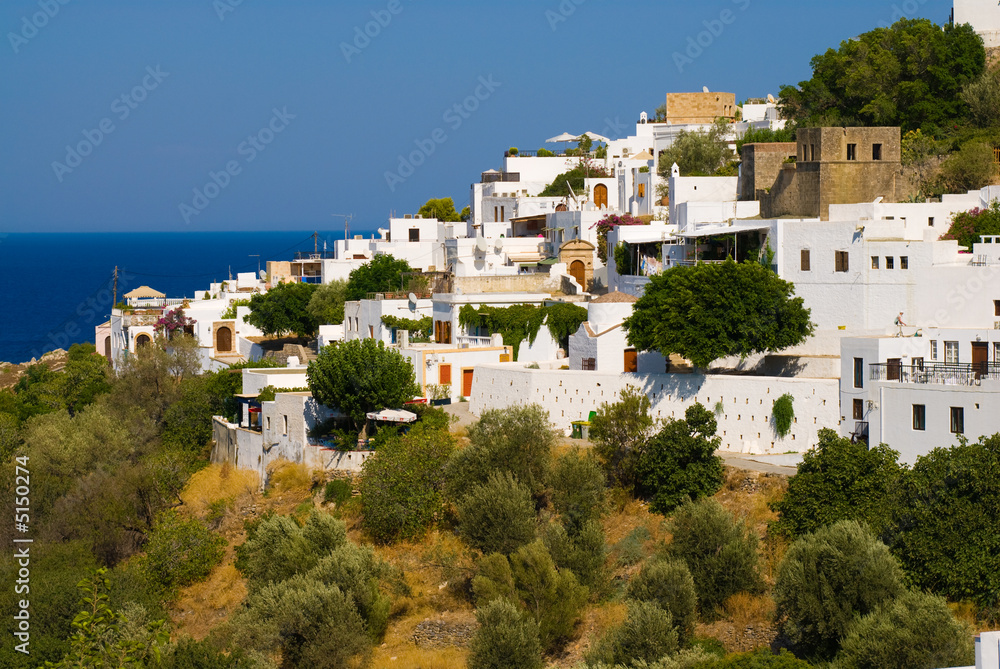 Obraz premium Greek town Lindos