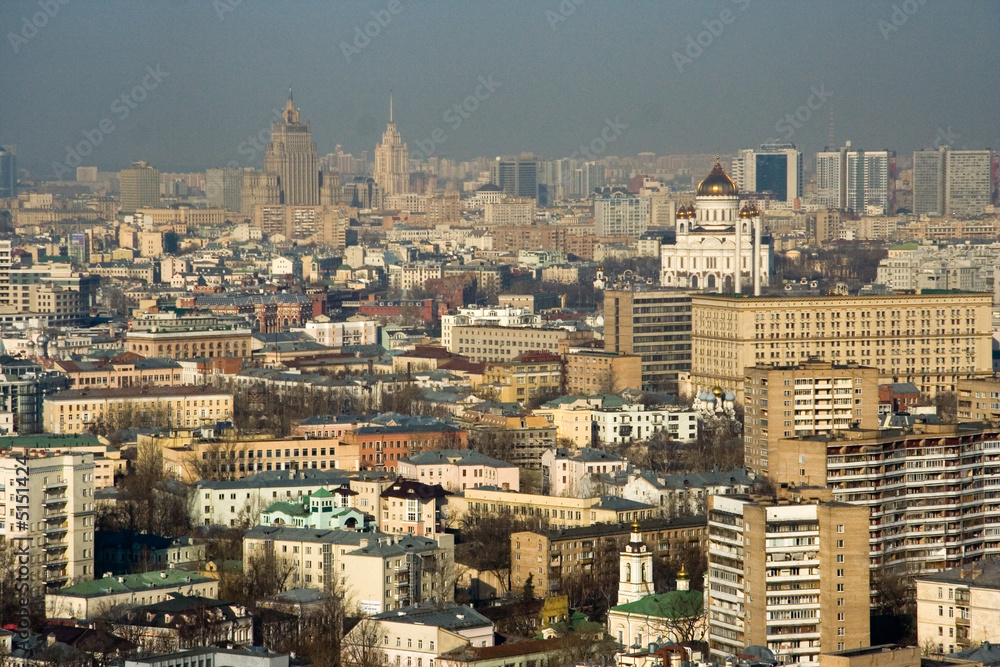 Moscow city center general view 