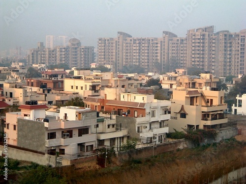 View over suburban Delhi