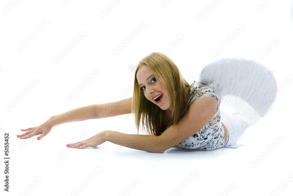 Fototapeta premium Beautiful woman with wings