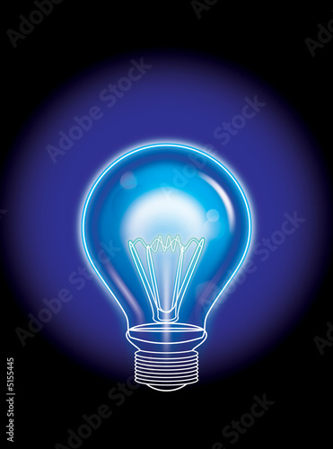 blue light bulb