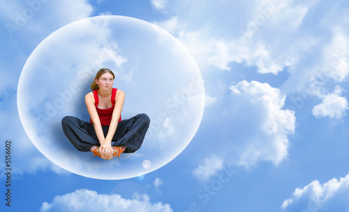 Fotografia girl in a bubble