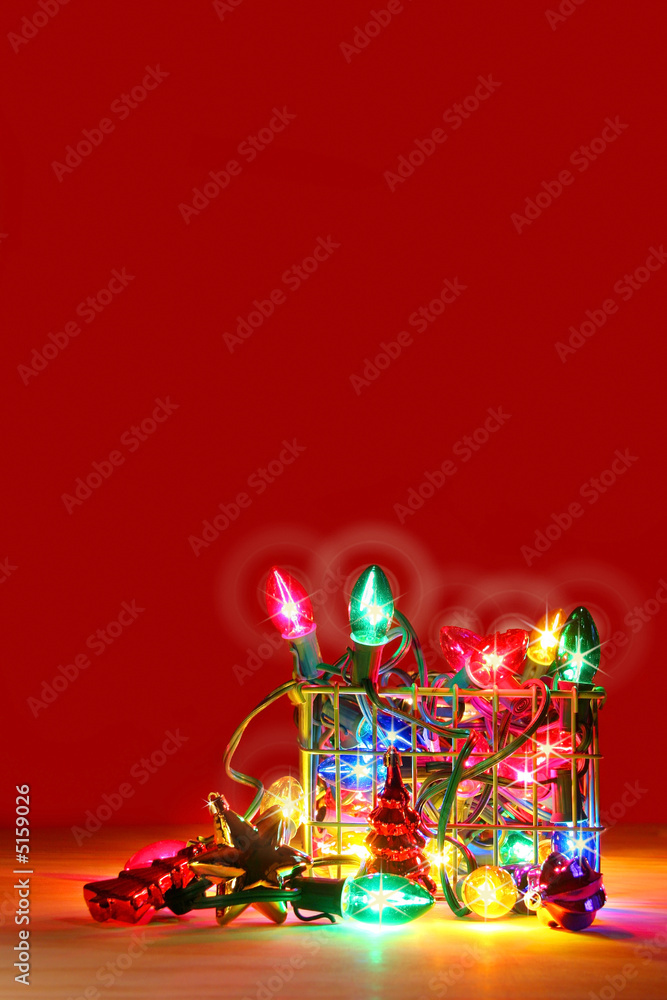 Naklejka premium Basket filled with lights