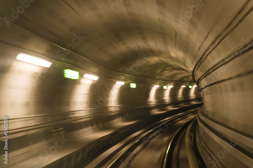 Photography Metro tunnel, blurred motion