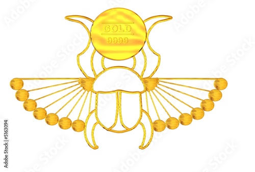 Scarab of pharaoh, gold 9999