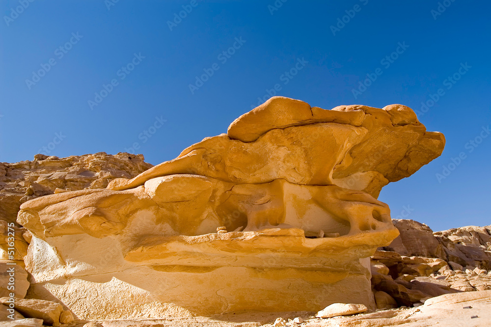 Weathered rock formations of Colored Canyon, Egypt