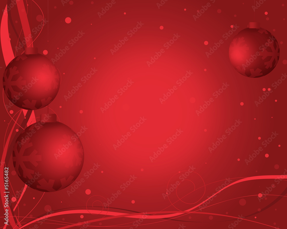 Red Christmas Ornament Card Red Christmas Ornament Card