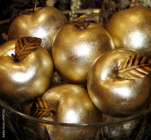 Golden apples for Christmas table