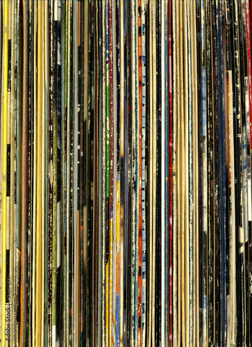 Old record collection background