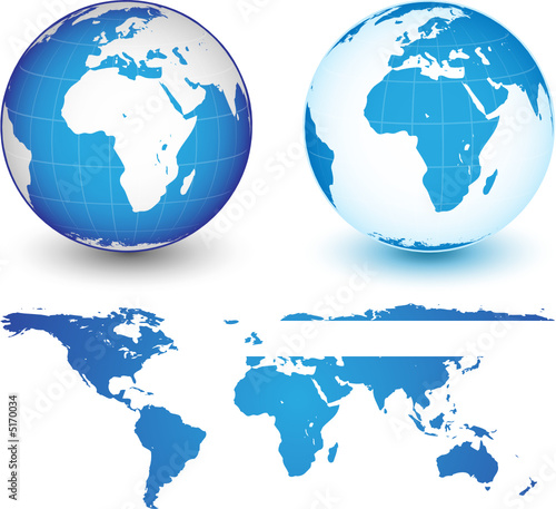 Planète terre vectorielle, facilement modifiable