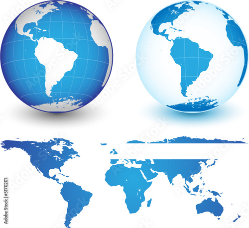 Planète terre vectorielle, facilement modifiable