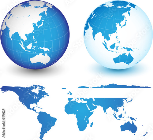 Planète terre vectorielle, facilement modifiable