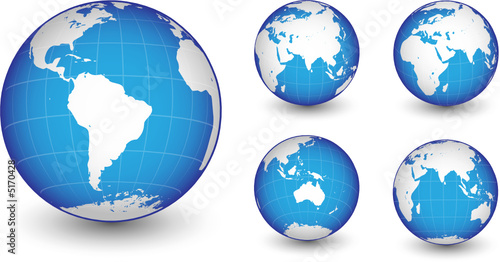Planète terre vectorielle, facilement modifiable