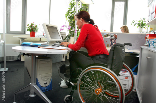 Woman in a wheelchair photo