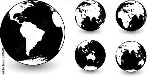 Planète terre vectorielle, facilement modifiable