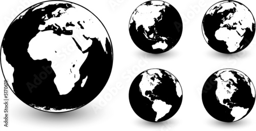 Planète terre vectorielle, facilement modifiable