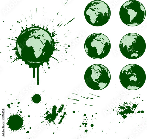 Planète terre vectorielle, facilement modifiable