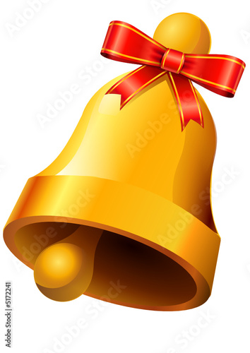 Cloche et son ruban rouge