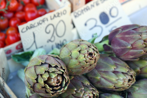 Canvas Print At Market, Campo De'Fiori, Rome