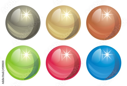 Decorative spheres of diffe...
