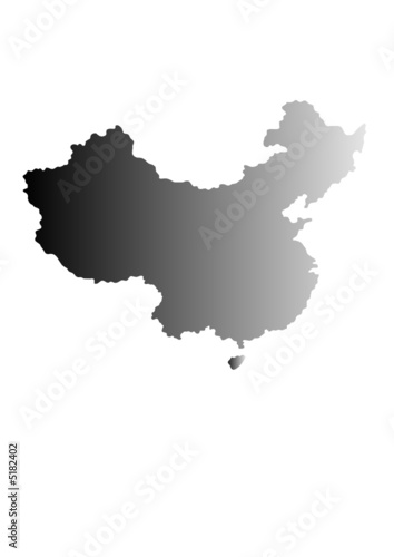 China in Landkartenform