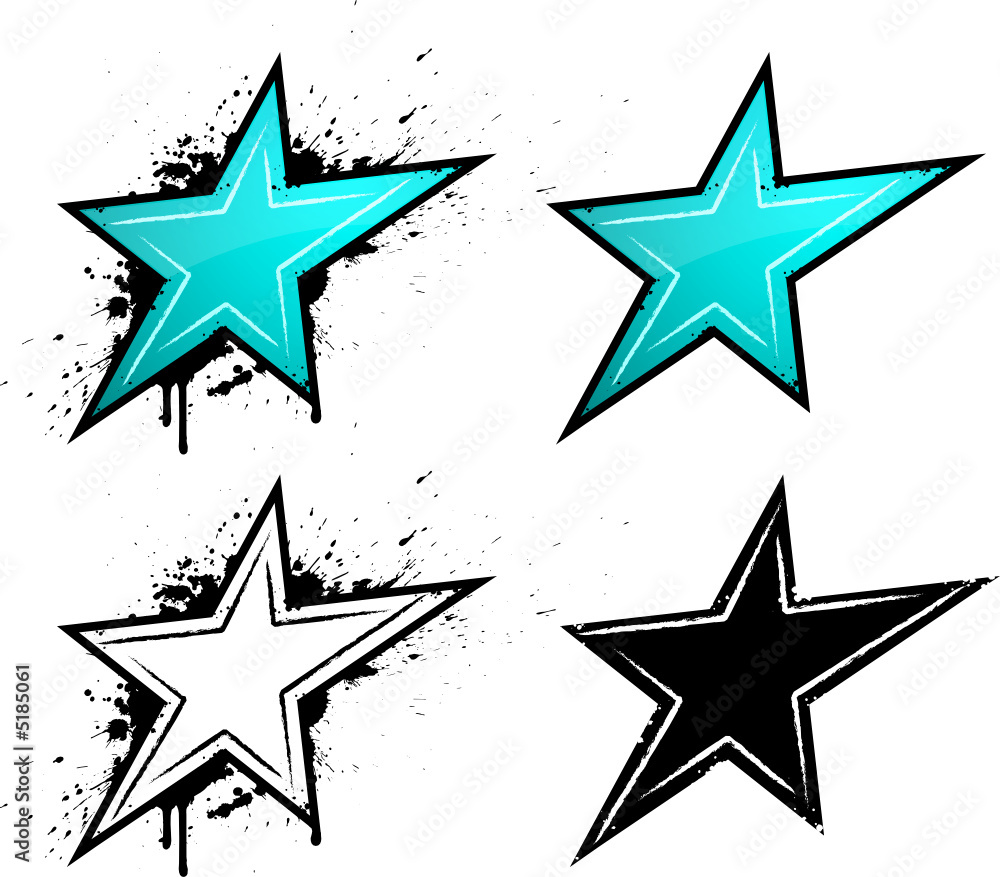 étoiles vectorielles, facilement modifiable