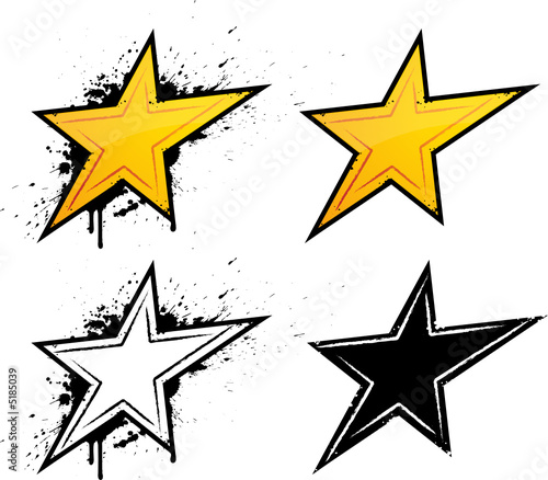 étoiles vectorielles, facilement modifiable