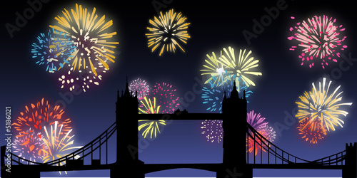 Fireworks - London - Tower Bridge