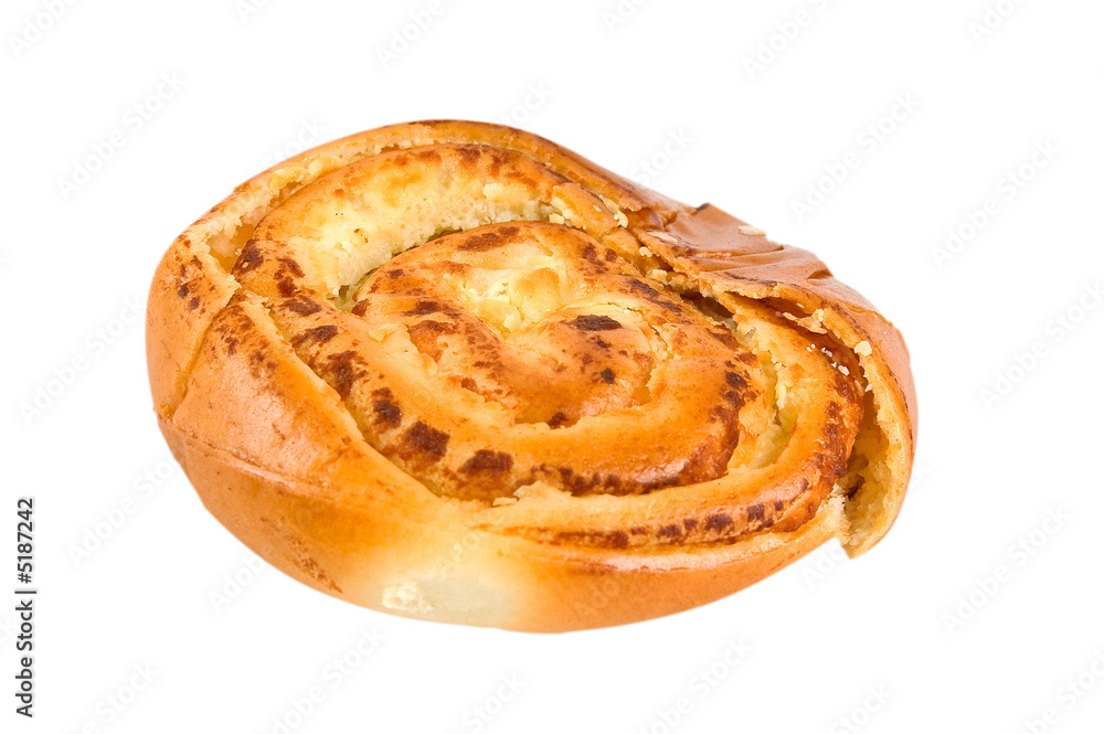 Bun baked with cheese