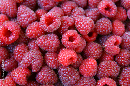 sweet red raspberries
