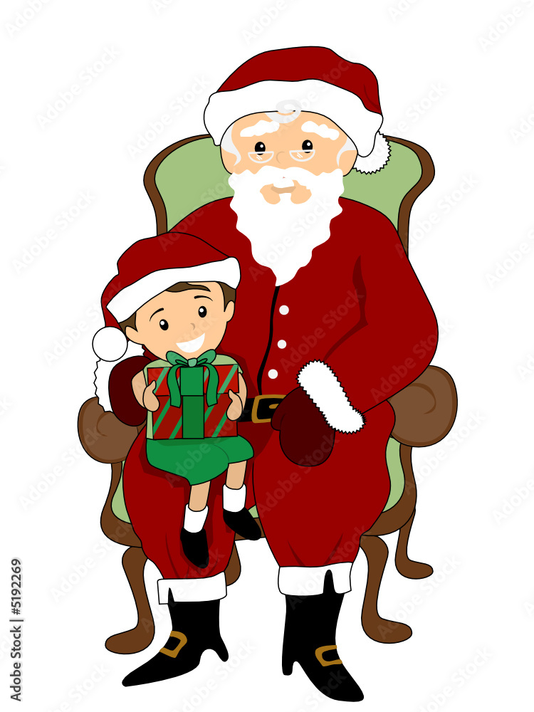 Kid with Santa