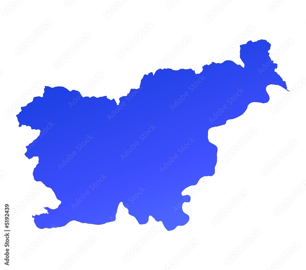 blue gradient map of Slovenia