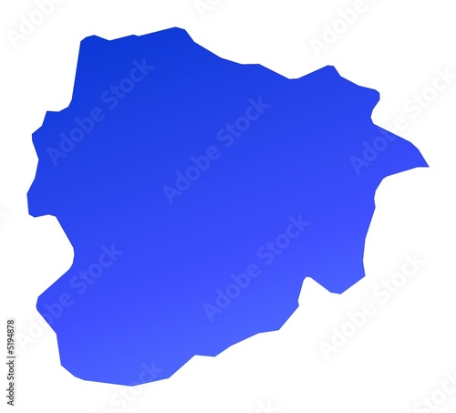 blue gradient map of Andorra