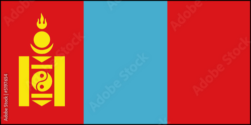 Drapeau de la Mongolie