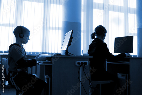 Schoolboys at school