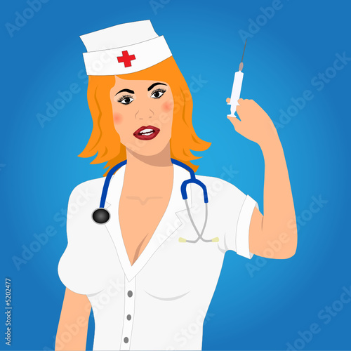 doctor with syringe vector image