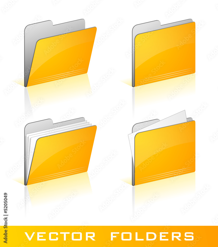 Lot de dossiers vectoriels, facilement modifiable Lot de dossiers vectoriels, facilement modifiable