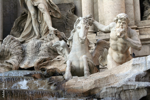 Trevi Fountain, Horse Detail