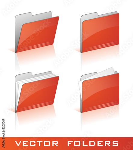 Lot de dossiers vectoriels, facilement modifiable