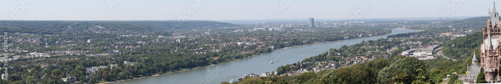 Panorama vom Fluss Rhein