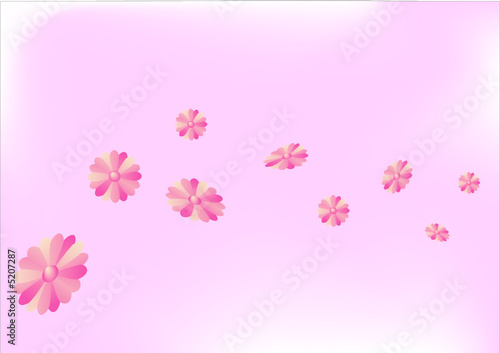 Fond fleuri rose