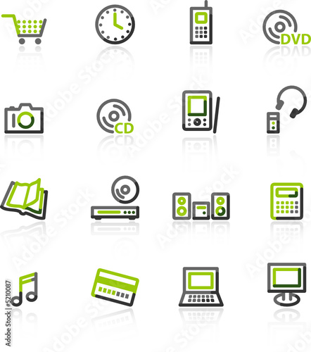 green-gray e-shop icons