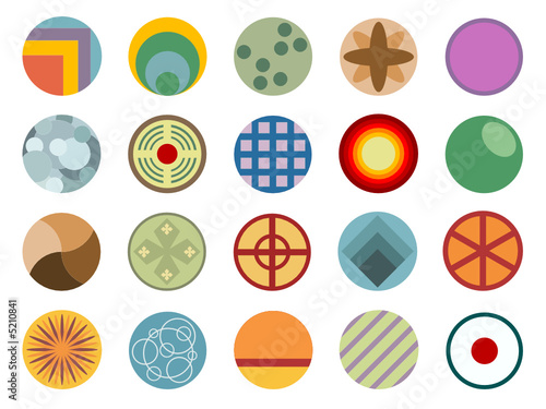 various colored circle elements