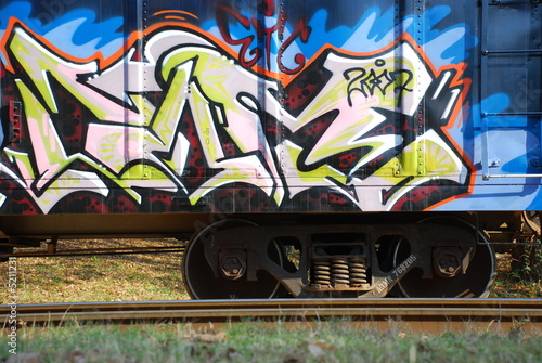 Graffiti on train